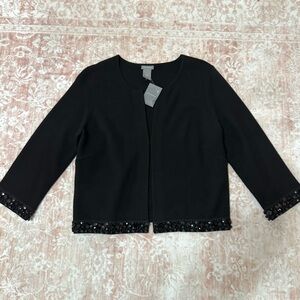 NWT Ann Taylor Merino Wool Crystal Cardigan